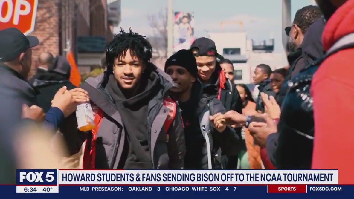Howard students and fans send Bison off to NCAA Tournament